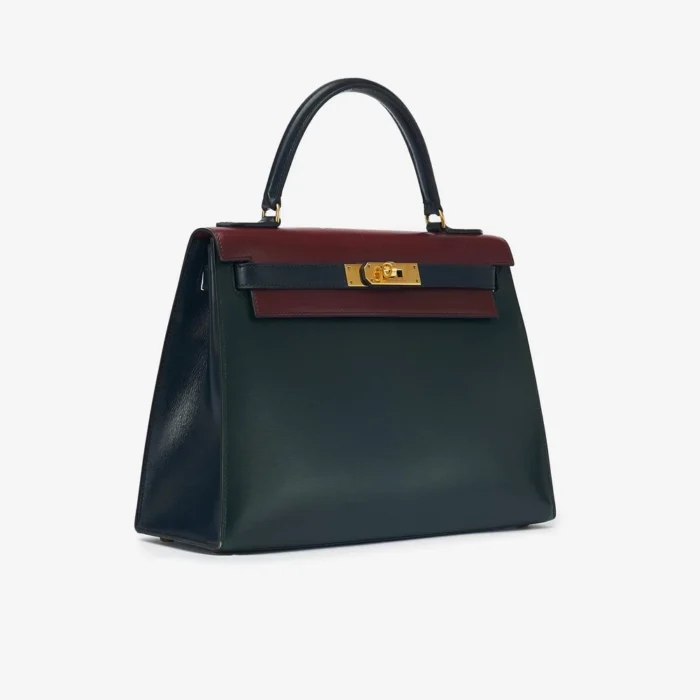 Hermès Replica Kelly 28 Box Tricolor GHW - Replica Handbags - Image 4