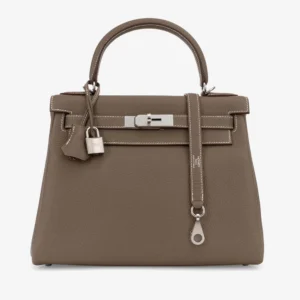 Hermès Replica Kelly 28 Clemence Etoupe PHW | Direct Luxury