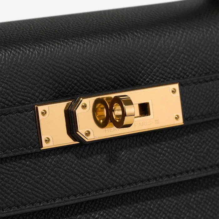 Hermès Replica Kelly 28 Epsom Black GHW - DLF - Image 7