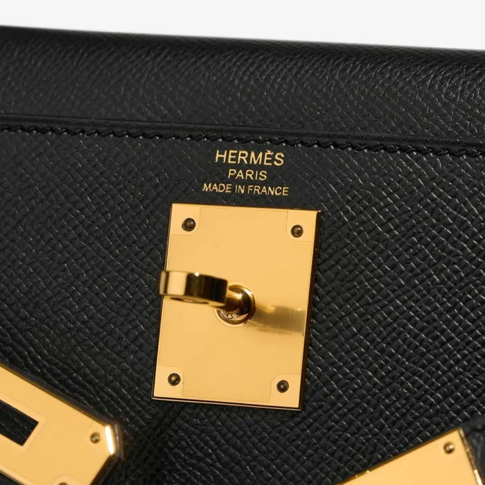 Hermès Replica Kelly 28 Epsom Black GHW - DLF - Image 6