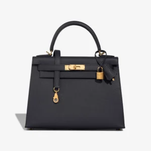 Hermès Replica Kelly 28 Epsom Bleu Indigo GHW - DLF