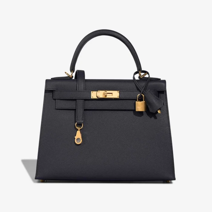 Hermès Replica Kelly 28 Epsom Bleu Indigo GHW - DLF
