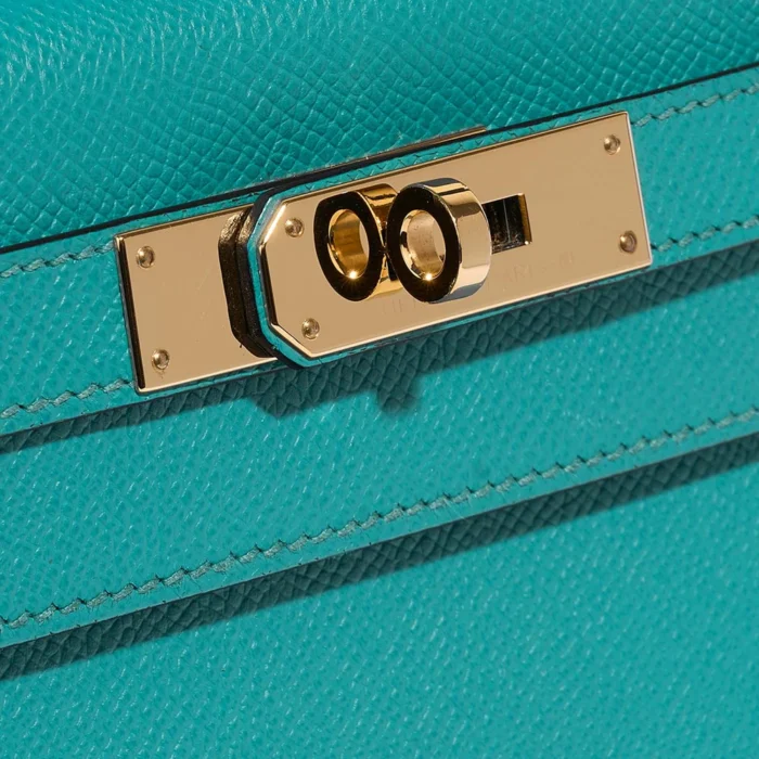 Hermès Replica Kelly 28 Epsom Blue Paon GHW - DLF - Image 6