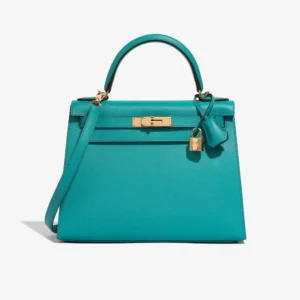 Hermès Replica Kelly 28 Epsom Blue Paon GHW | DLF