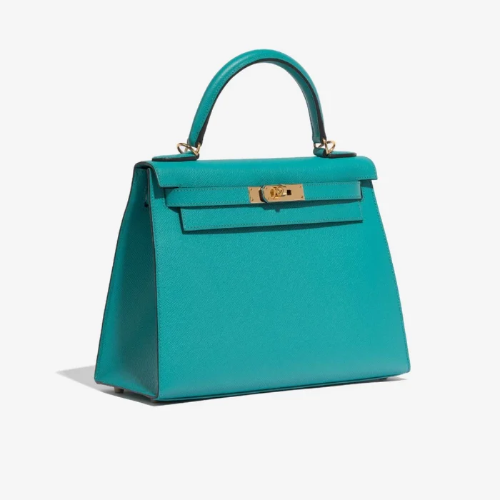 Hermès Replica Kelly 28 Epsom Blue Paon GHW - DLF - Image 4