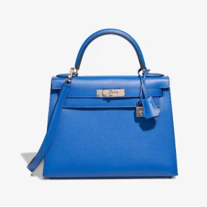 Hermès Replica Kelly 28 Epsom Blue Royal PHW - DLF