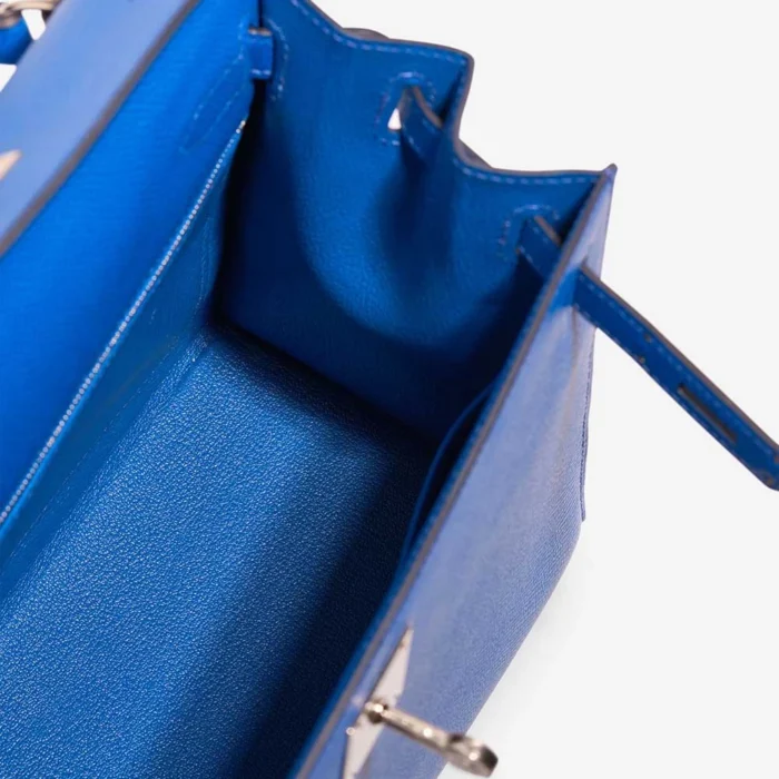 Hermès Replica Kelly 28 Epsom Blue Royal PHW - DLF - Image 5