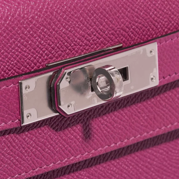 Hermès Replica Kelly 28 Epsom Pourpre PHW - DLF - Image 7