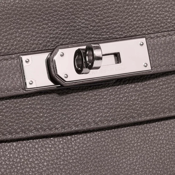 Hermès Replica Kelly 28 Evercolor Etain PHW - DLF - Image 6