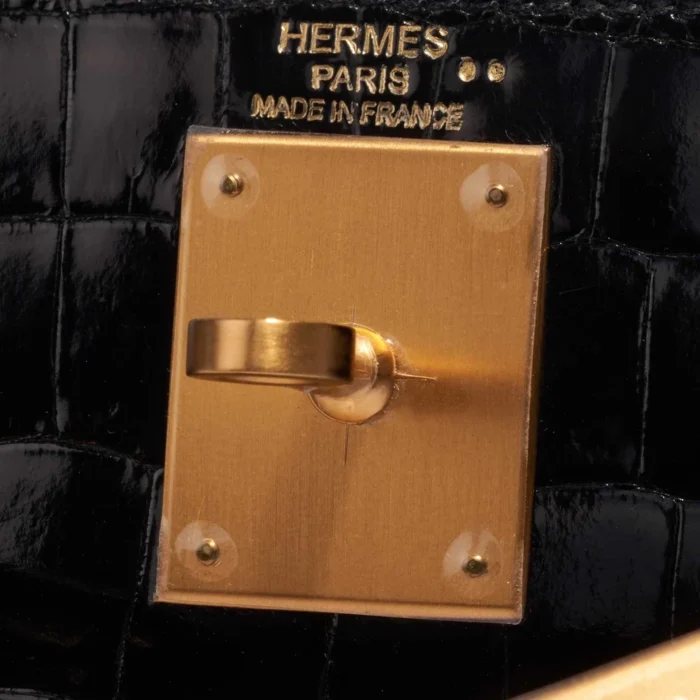 Hermès Replica Kelly 28 Niloticus Crocodile Black GHW - DLF - Image 6