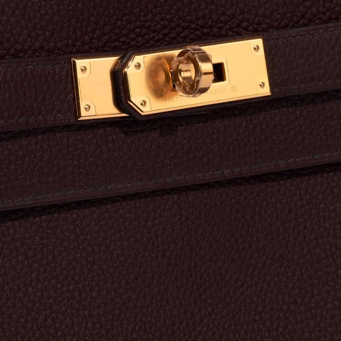 Hermès Replica Kelly 28 Togo Rouge Sellier GHW - DLF - Image 7