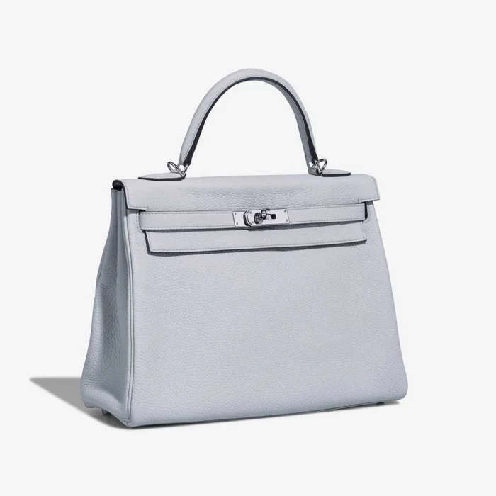 Hermès Replica Kelly 32 Clemence Bleu Pale PHW - DLF - Image 4