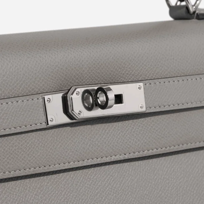 Hermès Replica Kelly 32 Epsom Gris Mouette PHW - DLF - Image 7