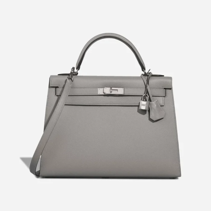Hermès Replica Kelly 32 Epsom Gris Mouette PHW - DLF