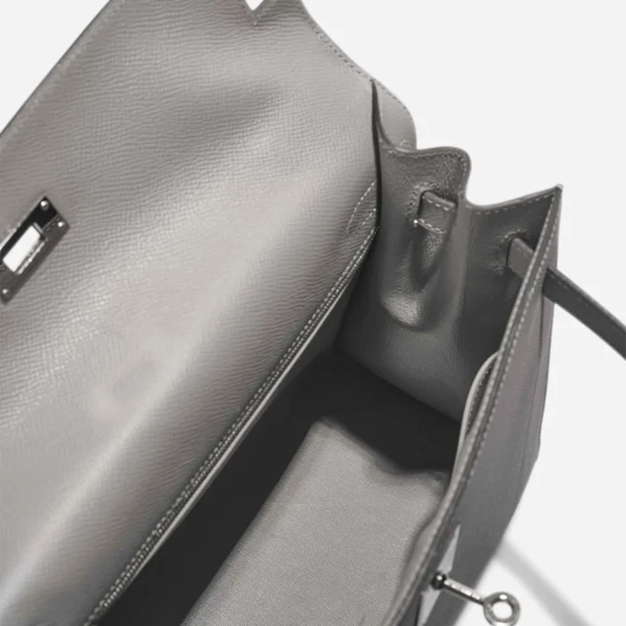 Hermès Replica Kelly 32 Epsom Gris Mouette PHW - DLF - Image 5