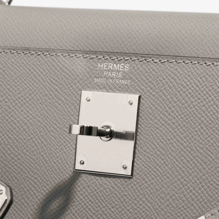 Hermès Replica Kelly 32 Epsom Gris Mouette PHW - DLF - Image 6