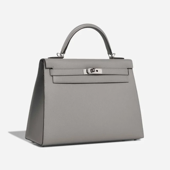 Hermès Replica Kelly 32 Epsom Gris Mouette PHW - DLF - Image 4