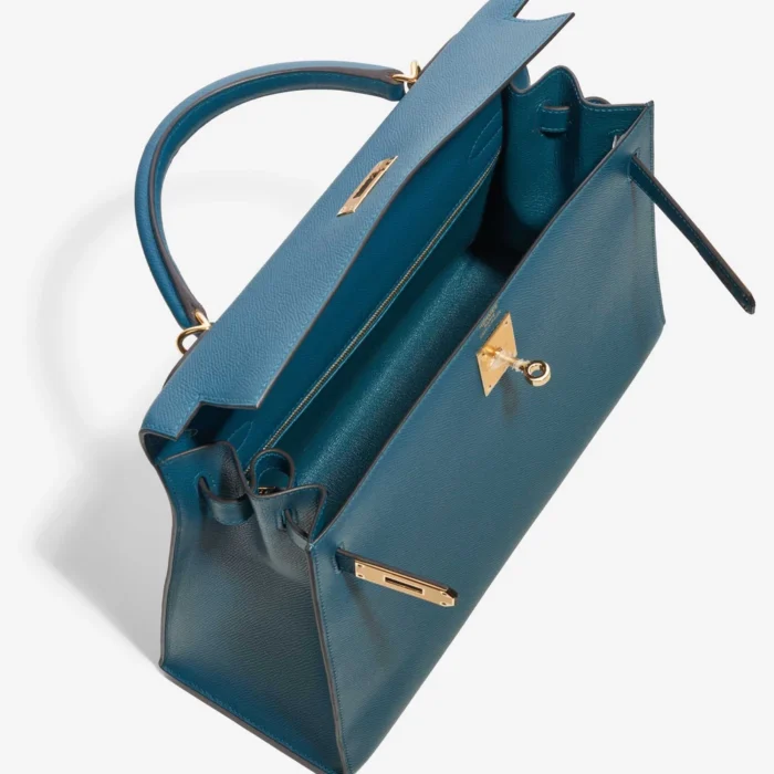 Hermès Replica Kelly 32 Epsom Vert Bosphore GHW - DLF - Image 5