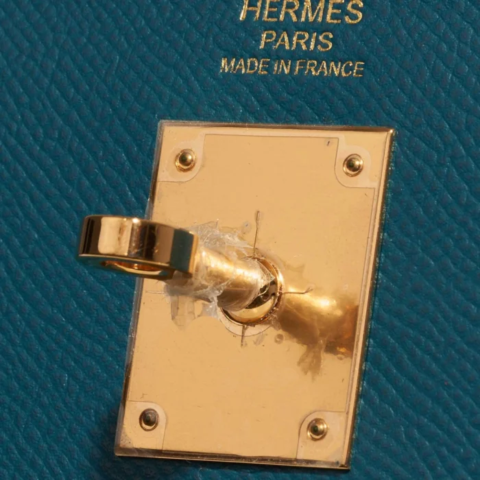 Hermès Replica Kelly 32 Epsom Vert Bosphore GHW - DLF - Image 6