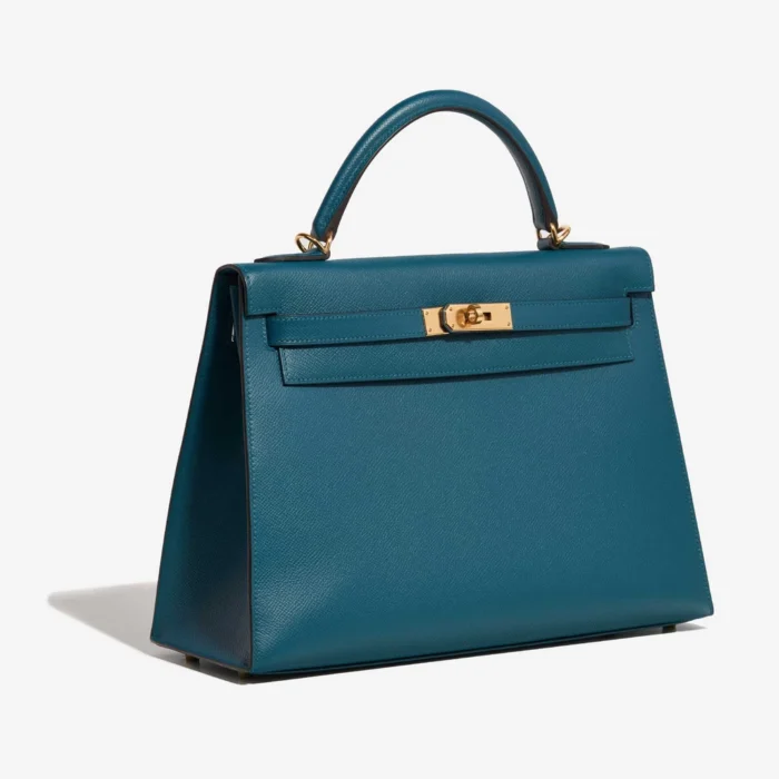 Hermès Replica Kelly 32 Epsom Vert Bosphore GHW - DLF - Image 4