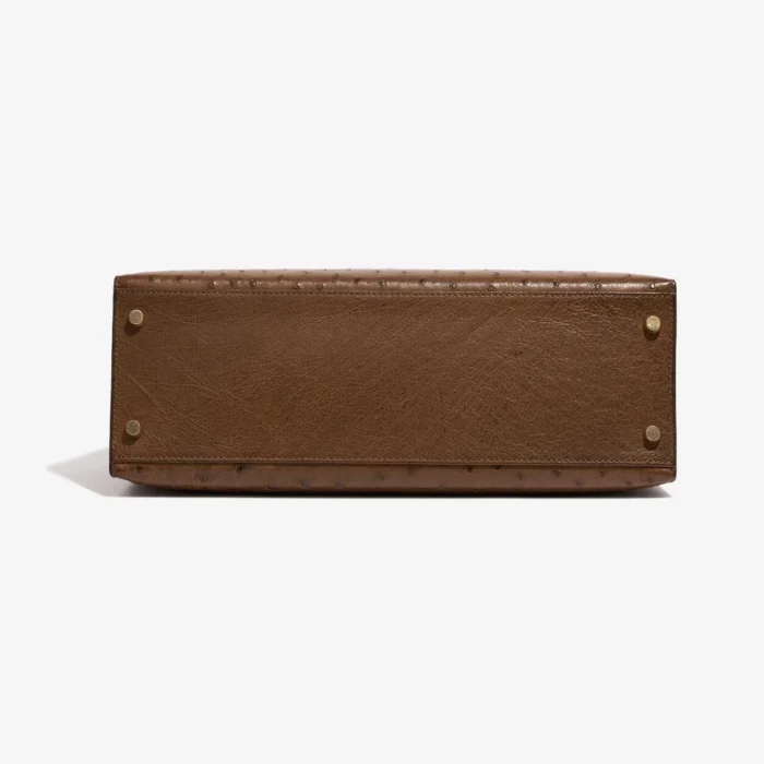 Hermès Replica Kelly 32 Ostrich Marron/Vert Anis GHW - DLF - Image 3