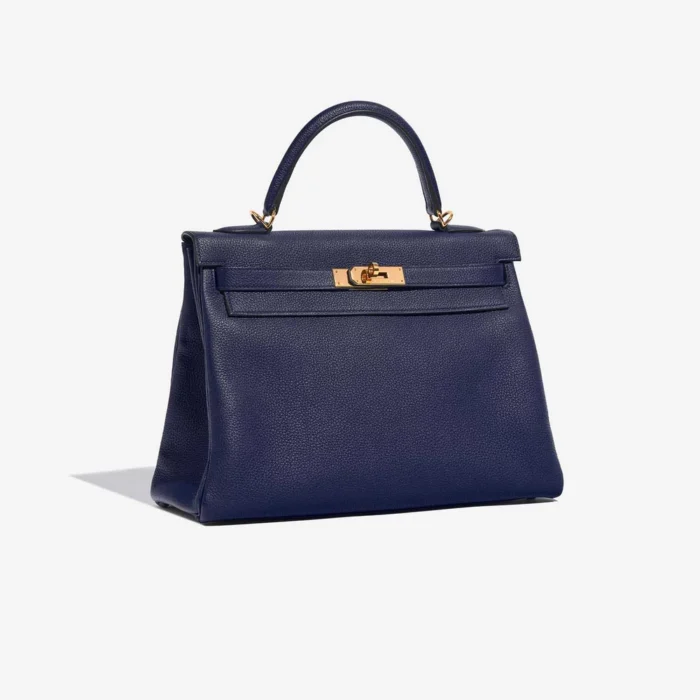 Hermès Replica Kelly 32 Togo Blue Encre GHW - DLF - Image 4