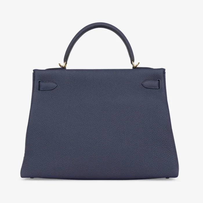 Hermès Replica Kelly 32 Togo Blue Nuit GHW - Replica Handbags - Image 2
