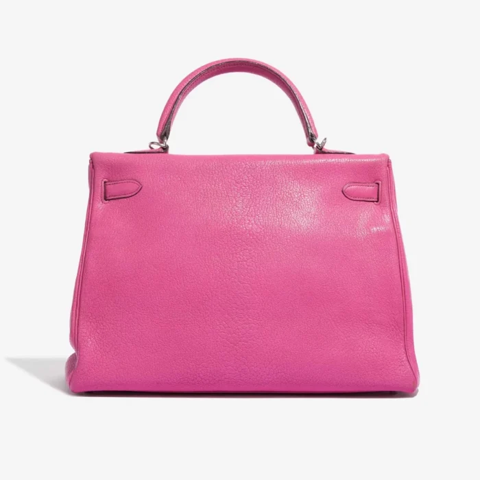 Hermès Replica Kelly 35 Chèvre Mysore Rose Shocking PHW - DLF - Image 2