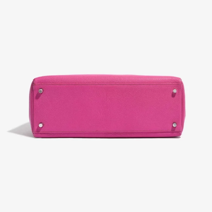 Hermès Replica Kelly 35 Chèvre Mysore Rose Shocking PHW - DLF - Image 3