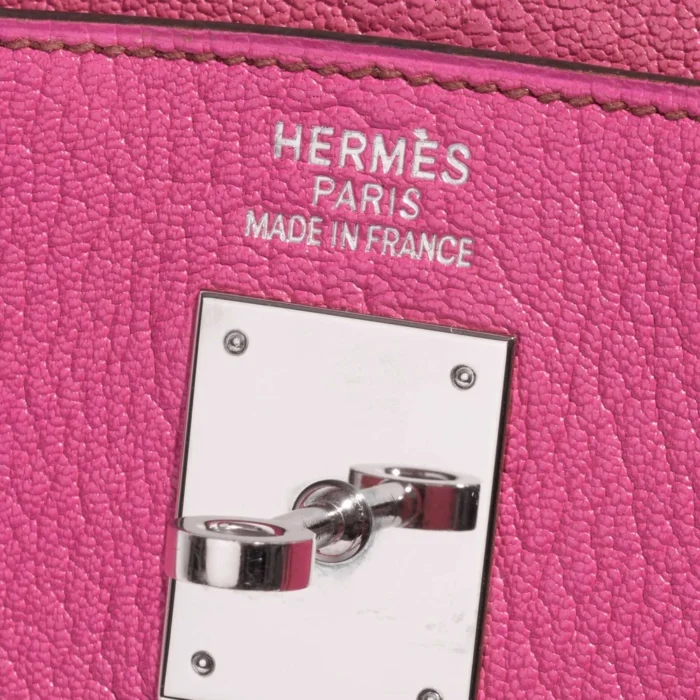 Hermès Replica Kelly 35 Chèvre Mysore Rose Shocking PHW - DLF - Image 6