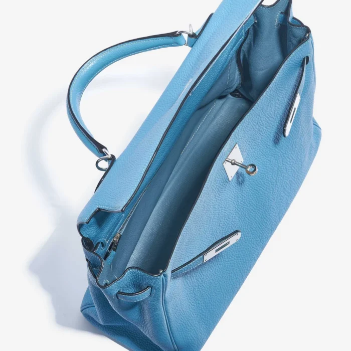 Hermès Replica Kelly 35 Clemence Blue Jean PHW - DLF - Image 5