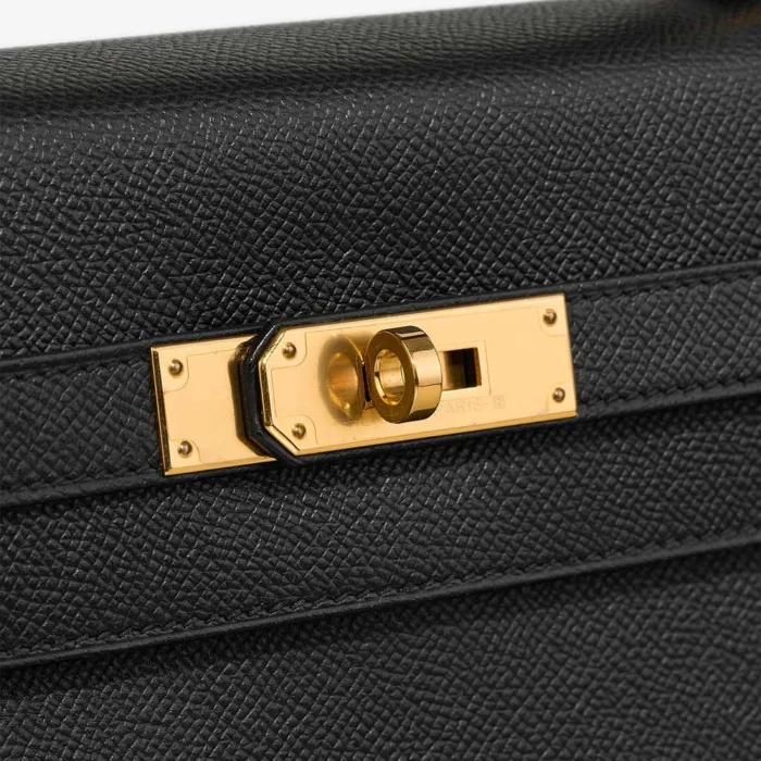 Hermès Replica Kelly 35 Epsom Black GHW - DLF - Image 6