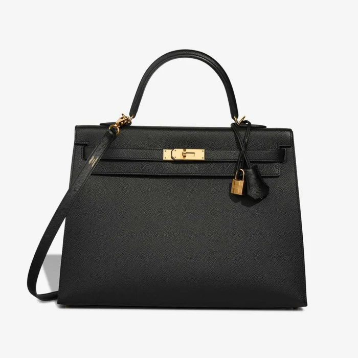 Hermès Replica Kelly 35 Epsom Black GHW - DLF