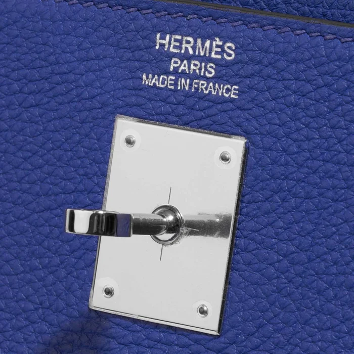 Hermès Replica Kelly 35 Togo Bleu Electrique PHW - DLF - Image 6