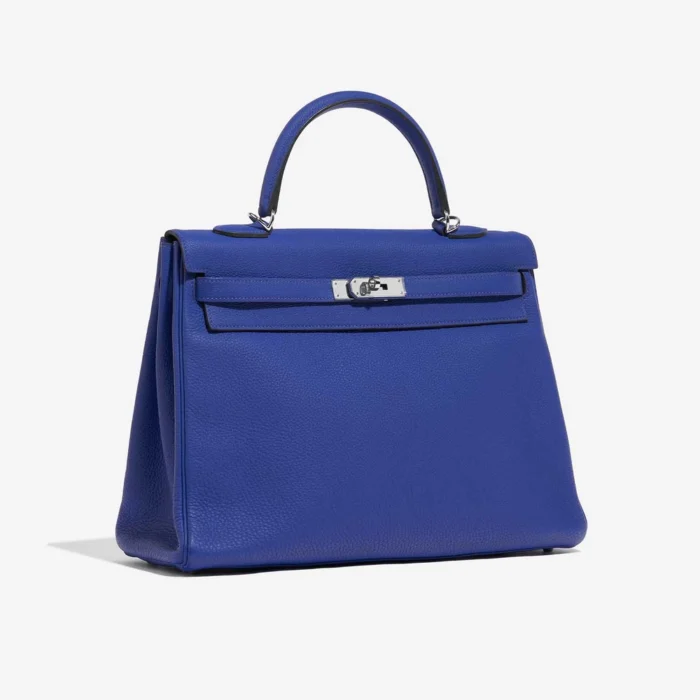 Hermès Replica Kelly 35 Togo Bleu Electrique PHW - DLF - Image 4