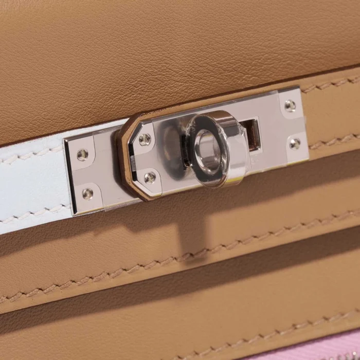 Hermès Replica Kelly Colormatic 25 Swift Chai/Lime/Blue Brume/Cassis/Nata/Mauve Sylvestre PHW - DLF - Image 6