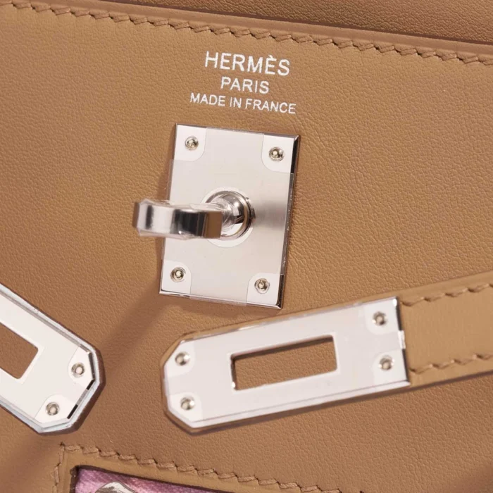 Hermès Replica Kelly Colormatic 25 Swift Chai/Lime/Blue Brume/Cassis/Nata/Mauve Sylvestre PHW - DLF - Image 5