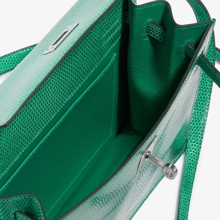 Hermès Replica Kelly Danse Salvator Lizard Vert Menthe PHW - DLF - Image 5