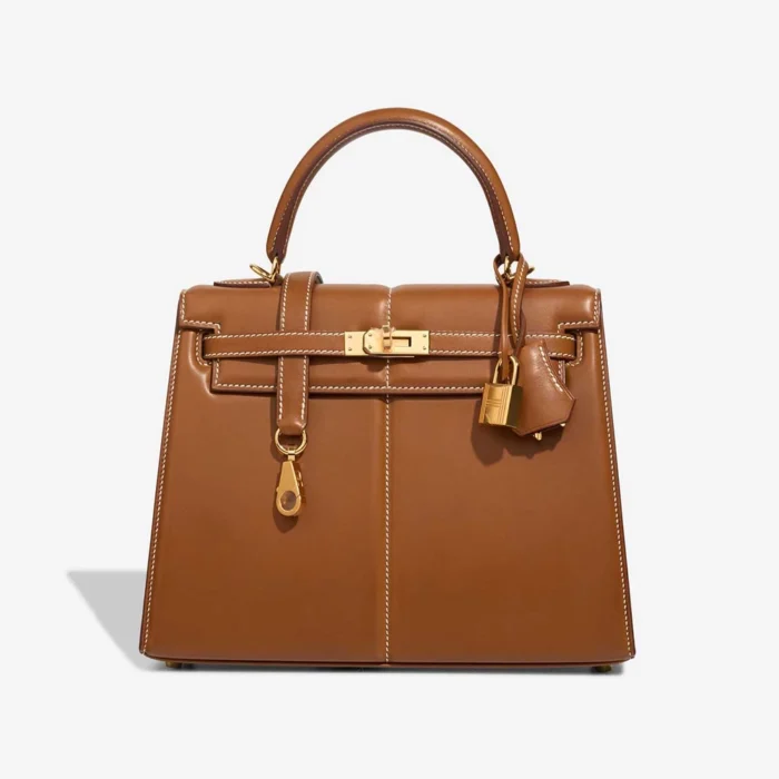 Hermès Replica Kelly Padded 25 Barenia Fauve GHW - DLF
