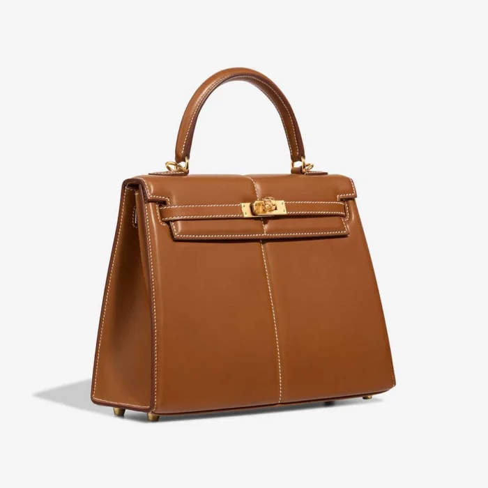 Hermès Replica Kelly Padded 25 Barenia Fauve GHW - DLF - Image 4