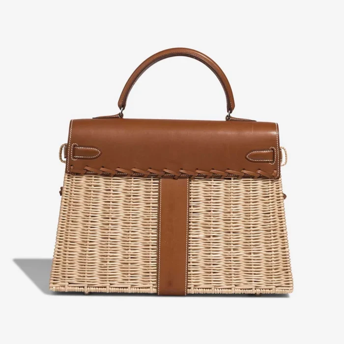 Hermès Replica Kelly Picnic 35 Osier/Barenia Fauve/Naturel PHW - DLF - Image 2