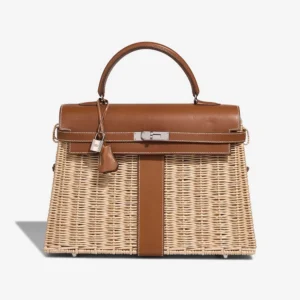 Hermès Replica Kelly Picnic 35 Osier/Barenia Fauve/Naturel PHW - DLF