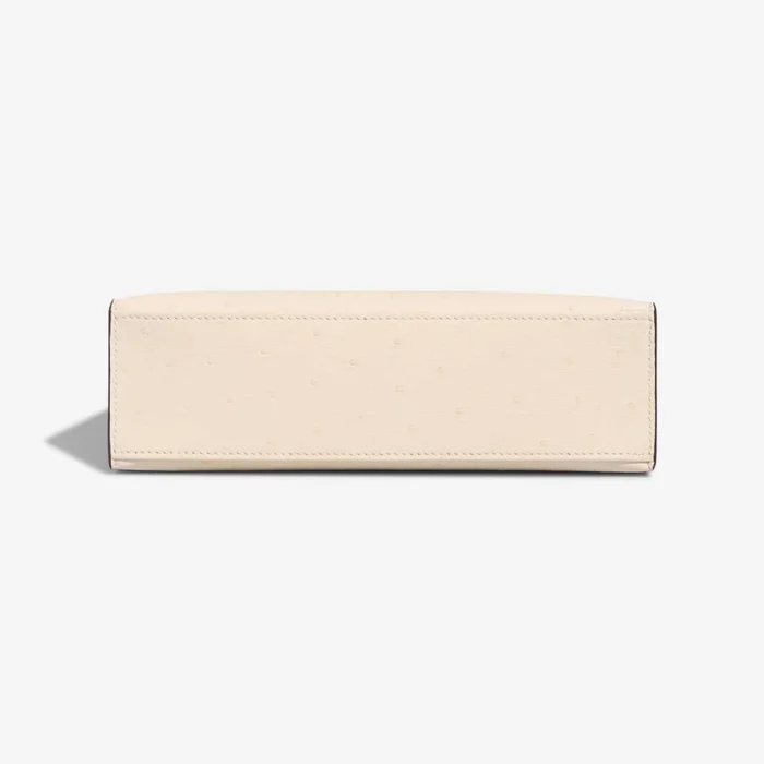 Hermès Replica Kelly Pochette Ostrich Nata Boreal GHW - DLF - Image 3