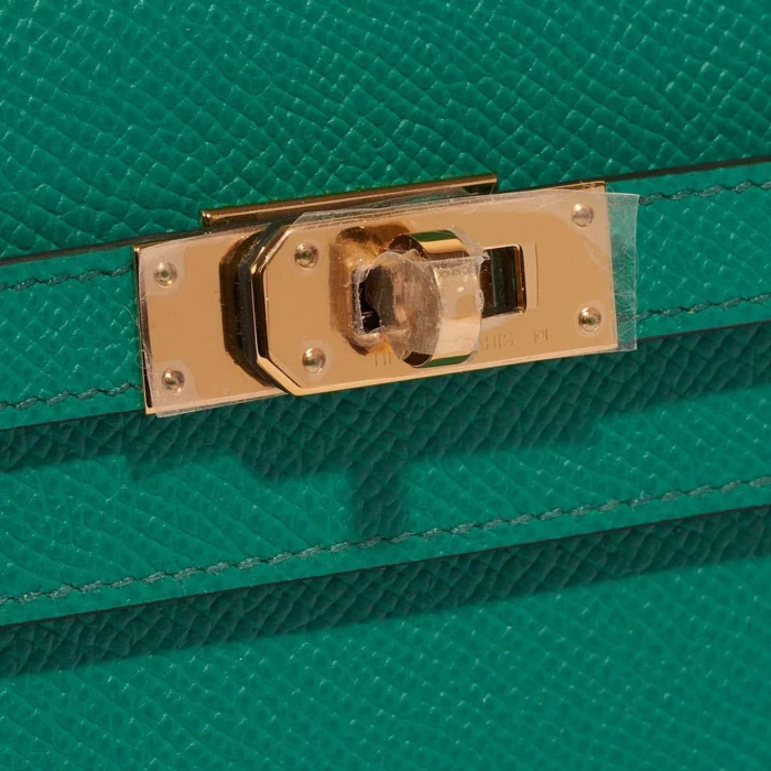 Hermès Replica Kelly To Go Epsom Vert Jade GHW - DLF - Image 6