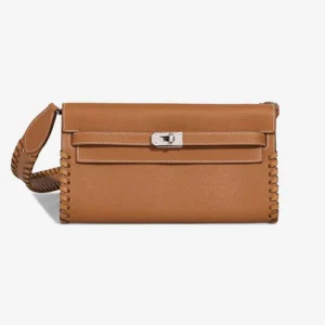 Hermès Replica Kelly To Go Tressage Epsom Gold/Sesame PHW - DLF
