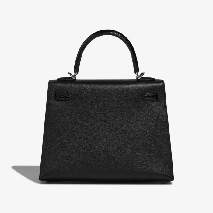 Hermès Replica Kelly Touch 25 Veau Madame/Niloticus Crocodile Black PHW - DLF - Image 2
