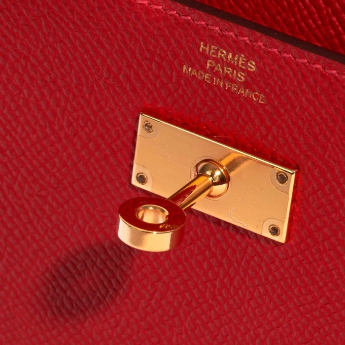 Hermès Replica Kelly to-go Epsom Rouge Casaque GHW - DLF - Image 5