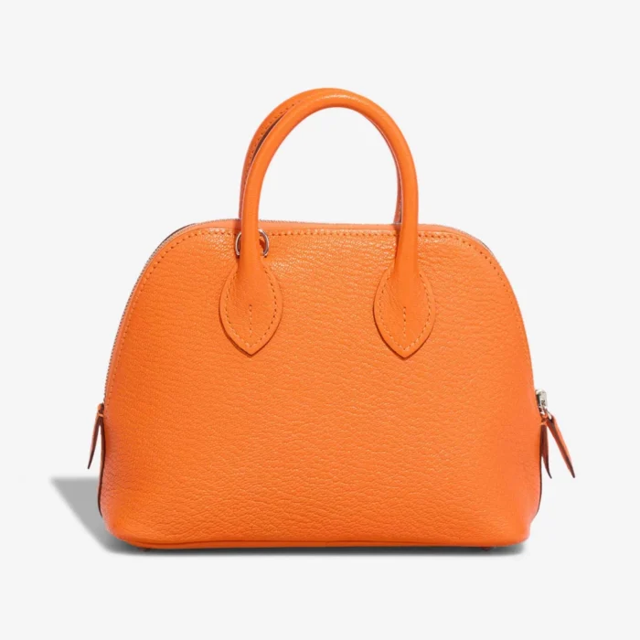 Hermès Replica Mini Bolide Chevre Mysore Orange Minium PHW - DLF - Image 3