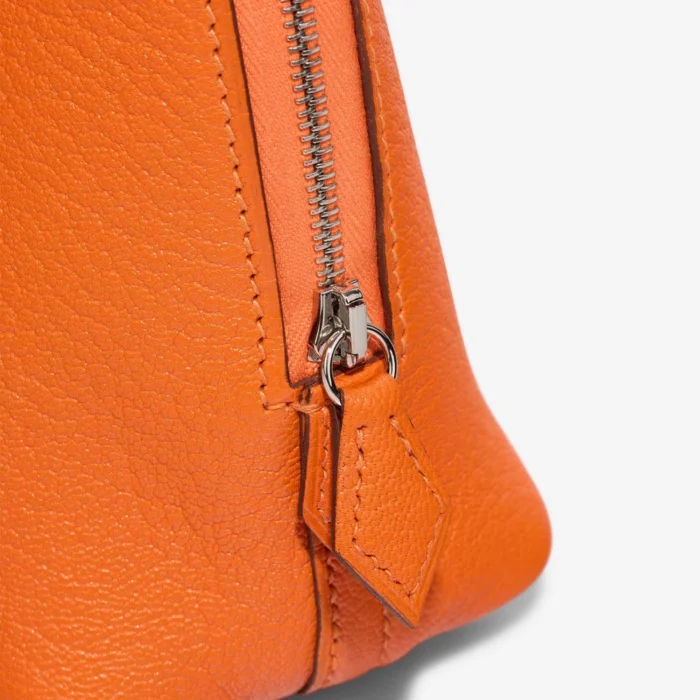 Hermès Replica Mini Bolide Chevre Mysore Orange Minium PHW - DLF - Image 7