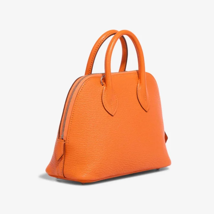 Hermès Replica Mini Bolide Chevre Mysore Orange Minium PHW - DLF - Image 5